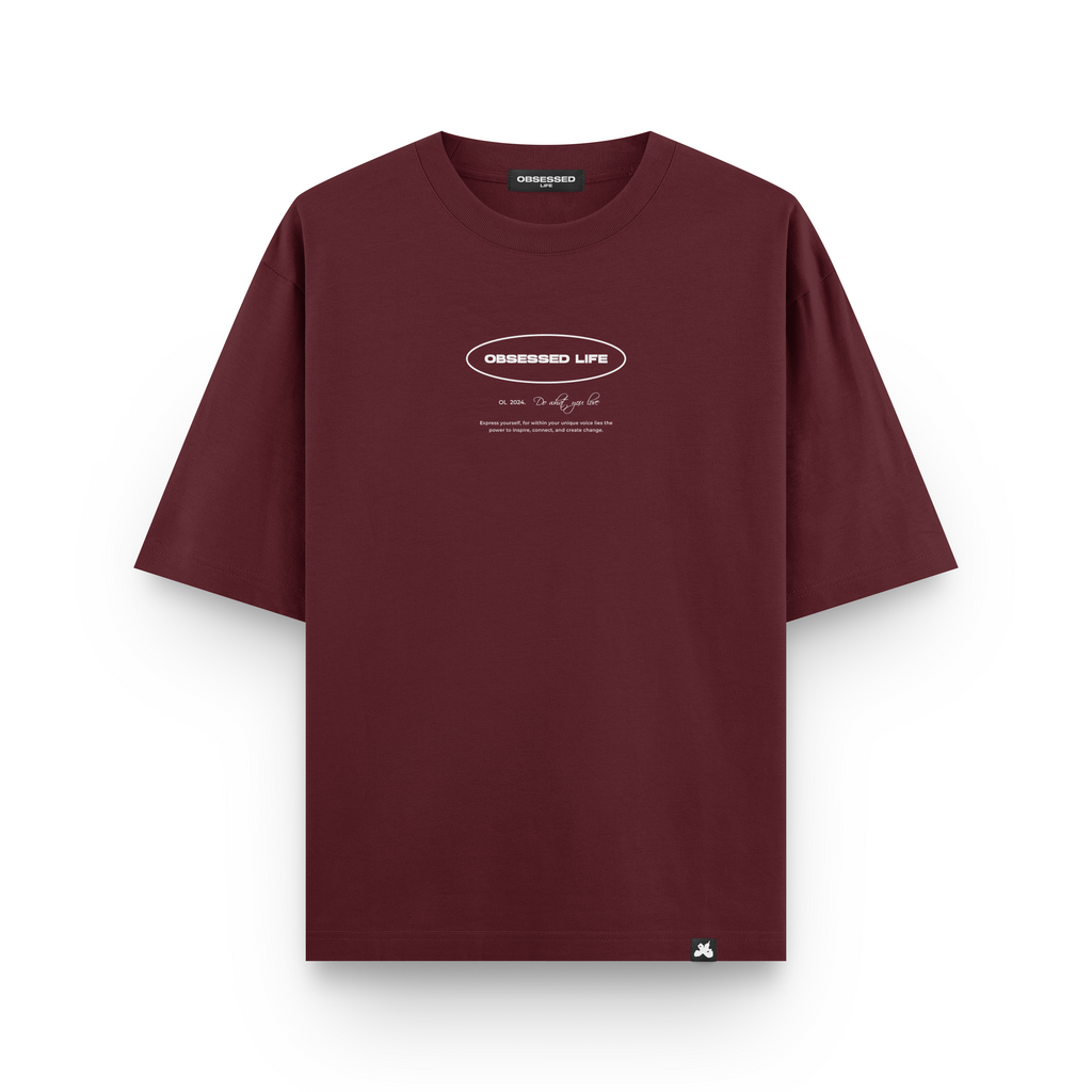 Essence Tee – Maroon Depths